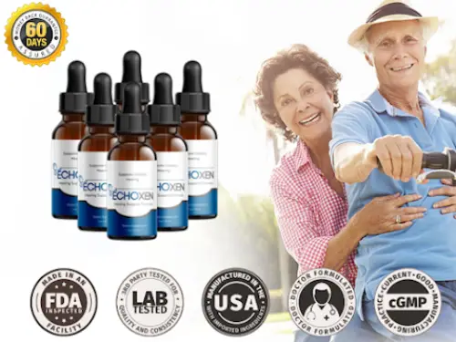 EchoXen hearing support supplement drops bottle for tinnitus and ear health